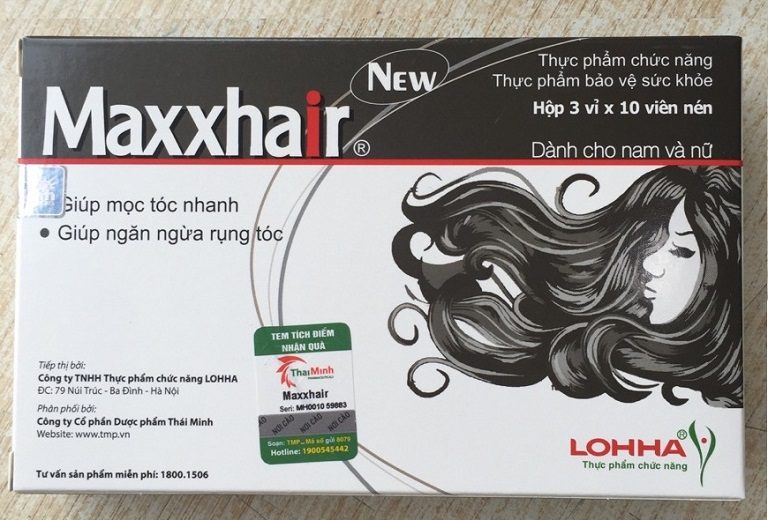 Thực phẩm chức năng chống rụng tóc Maxxhair giúp tăng cường sức khỏe cho tóc từ bên trong