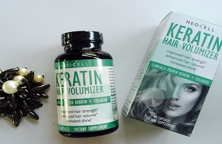 NeoCell Collagen Keratin Hair Volumize đến từ Mỹ giúp ngăn cản rụng tóc, giúp tóc chắc khỏe