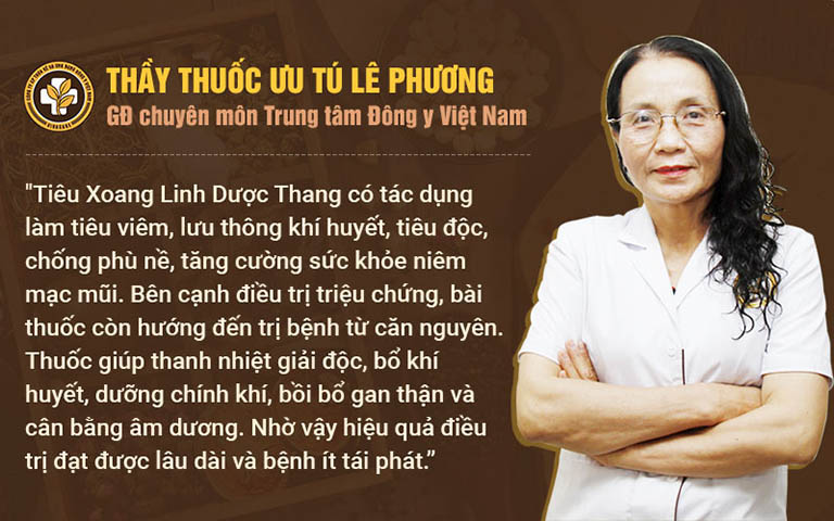 Bác sĩ Lê Phương đánh giá về Tiêu xoang linh dược thang