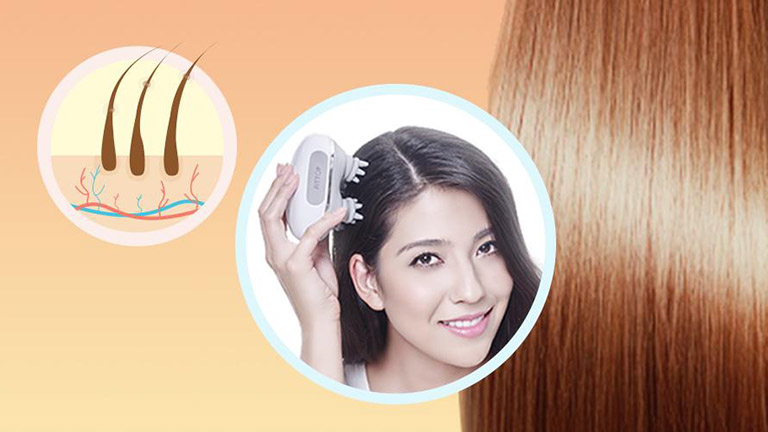 Bạn có thể đầu tư một chiếc máy massage da đầu để tự trị rụng tóc tại nhà