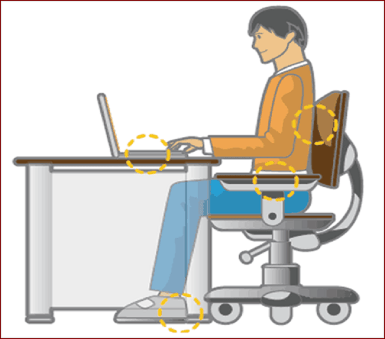 Ngồi đúng tư thế sẽ giúp bạn hạn chế được nguy cơ đau lưng