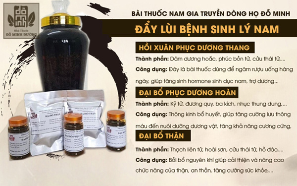 Bài thuốc chữa rối loạn cương dương Đỗ Minh Đường