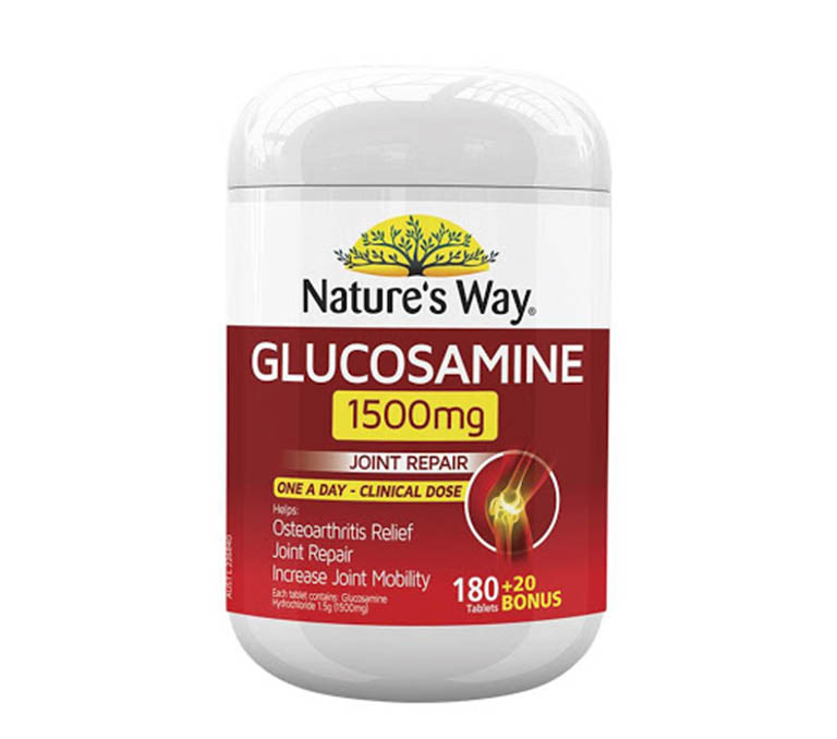 thuốc trị thoát vị đĩa đệm của Úc Glucosamine Nature’s Way 1500mg